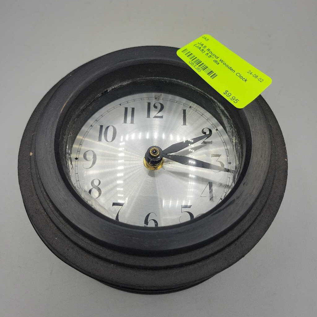 Round Wooden Clock (JAS)