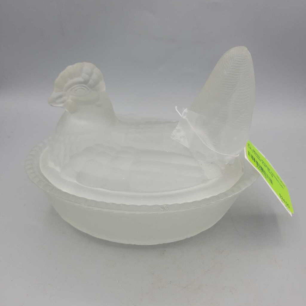 glass vintage nested hen (JL)