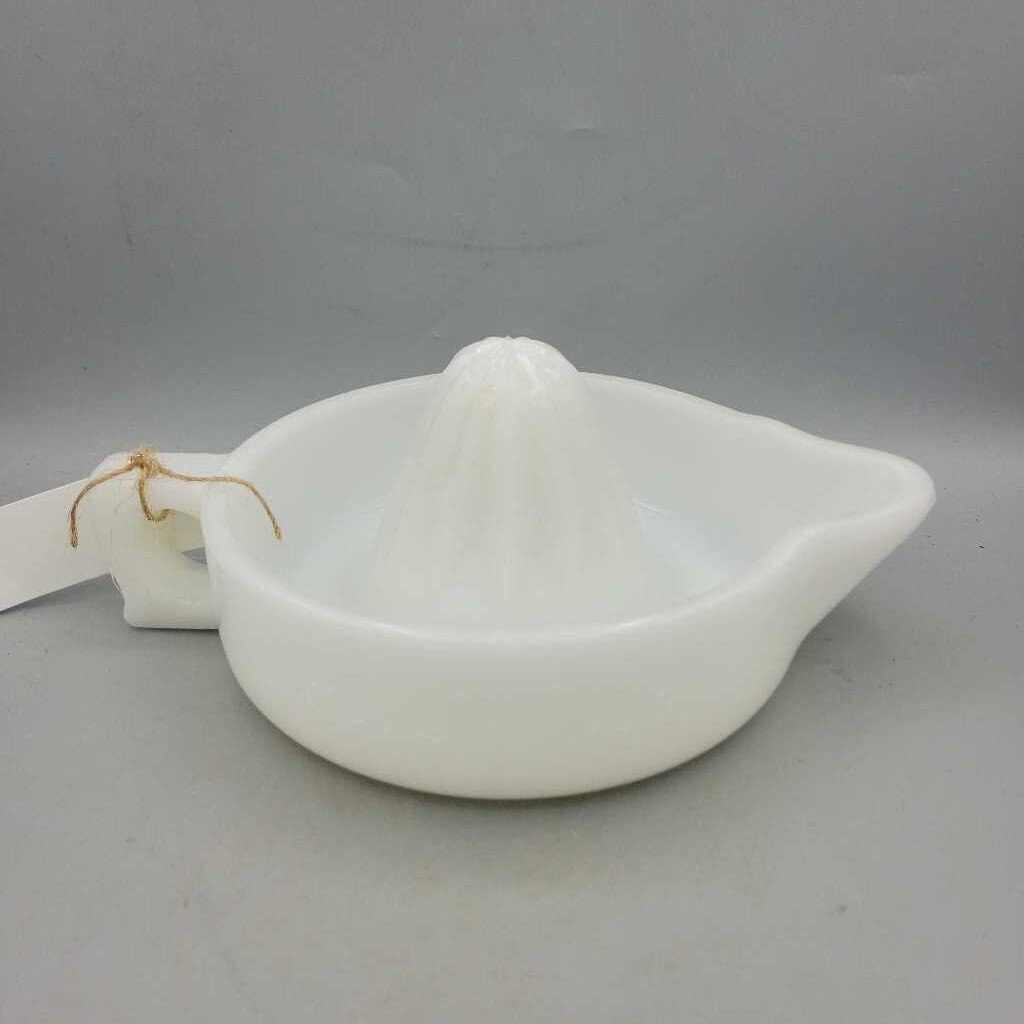 Large milk glass Sunkist Reamer