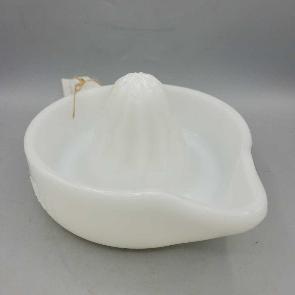 Large milk glass Sunkist Reamer