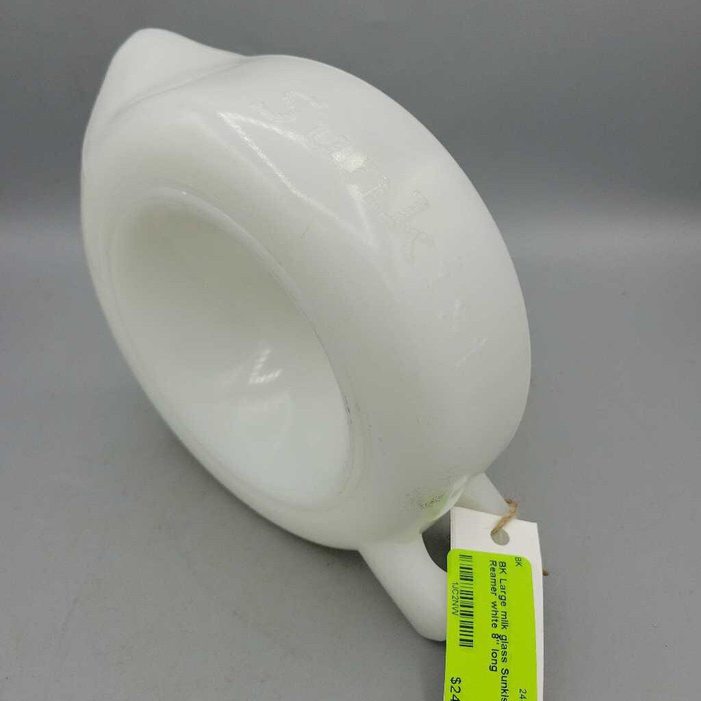 Large milk glass Sunkist Reamer