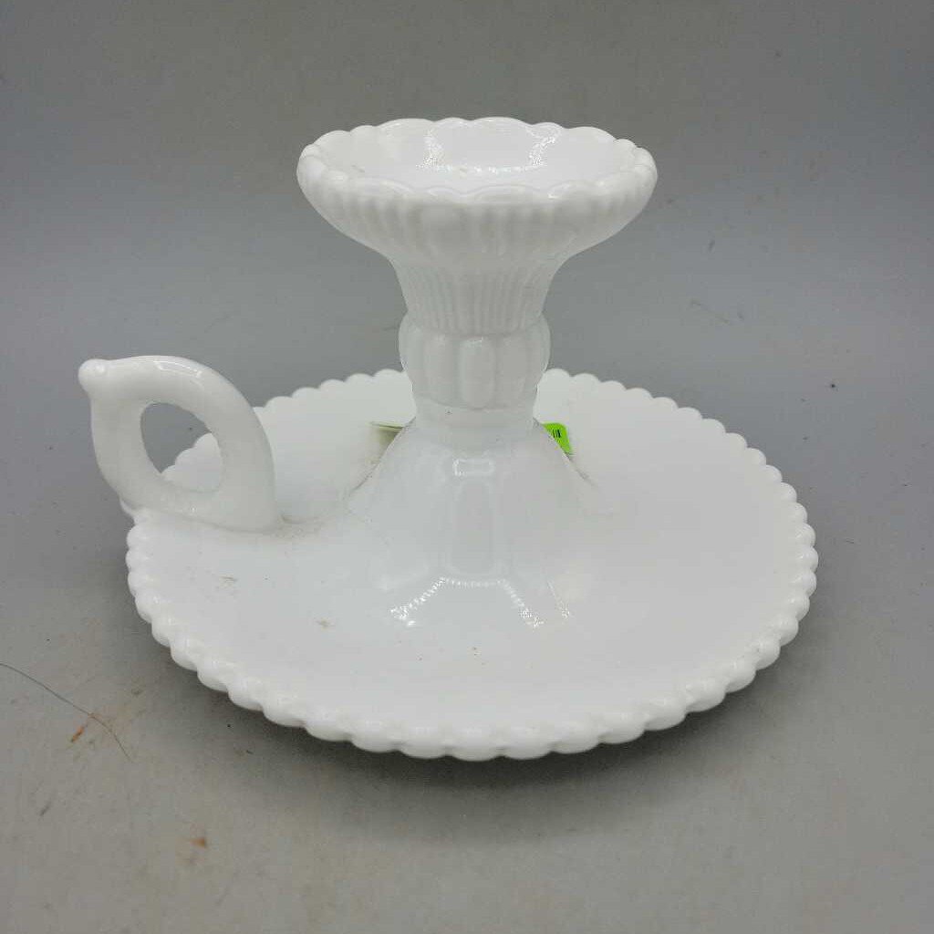 Milk Glass Candlestick Holder (RHA)