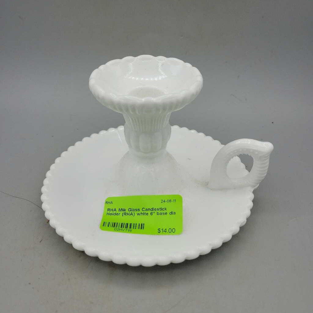 Milk Glass Candlestick Holder (RHA)