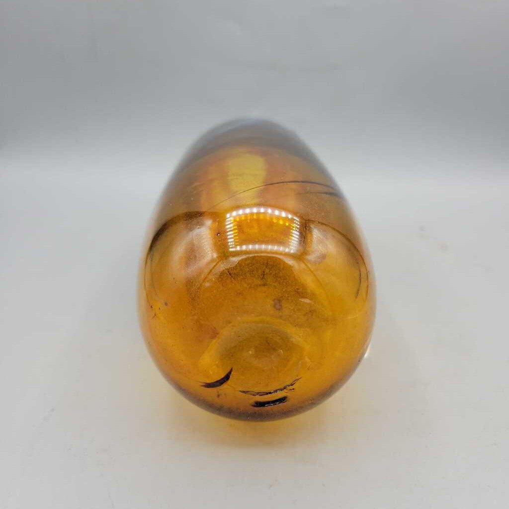 Amber art glass vase (DEB)