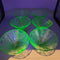 6 Uranium Glass Sherbets (DS) 3170