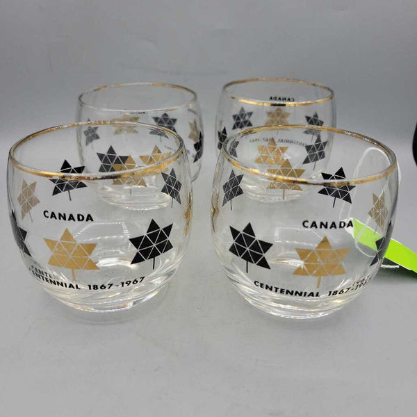 4 Canadian Centennial Glasses (DEB)