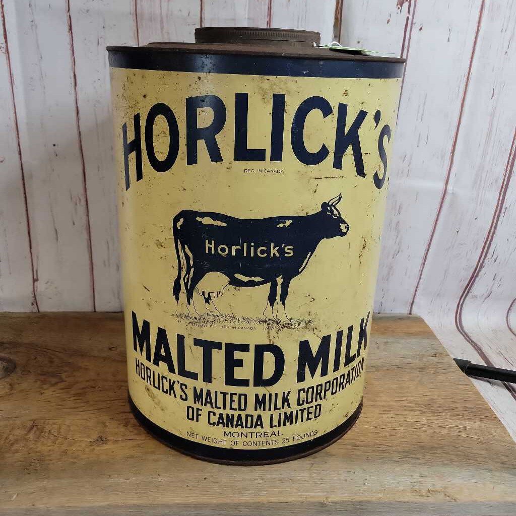 Horlick's Malted Milk 25 lbs tin Montreal (Jef)