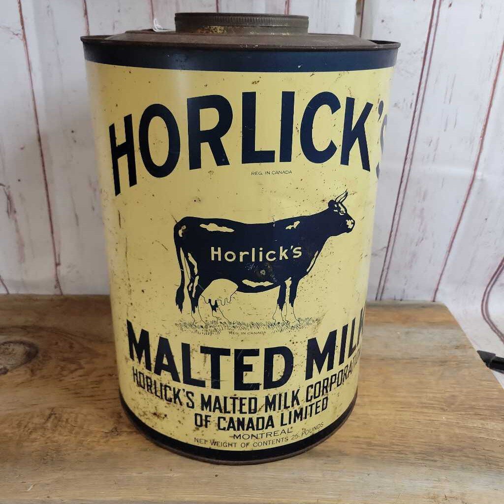 Horlick's Malted Milk 25 lbs tin Montreal (Jef)