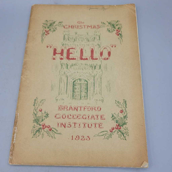 1923 Hello B.C.I Year Book Brantford (JAS)