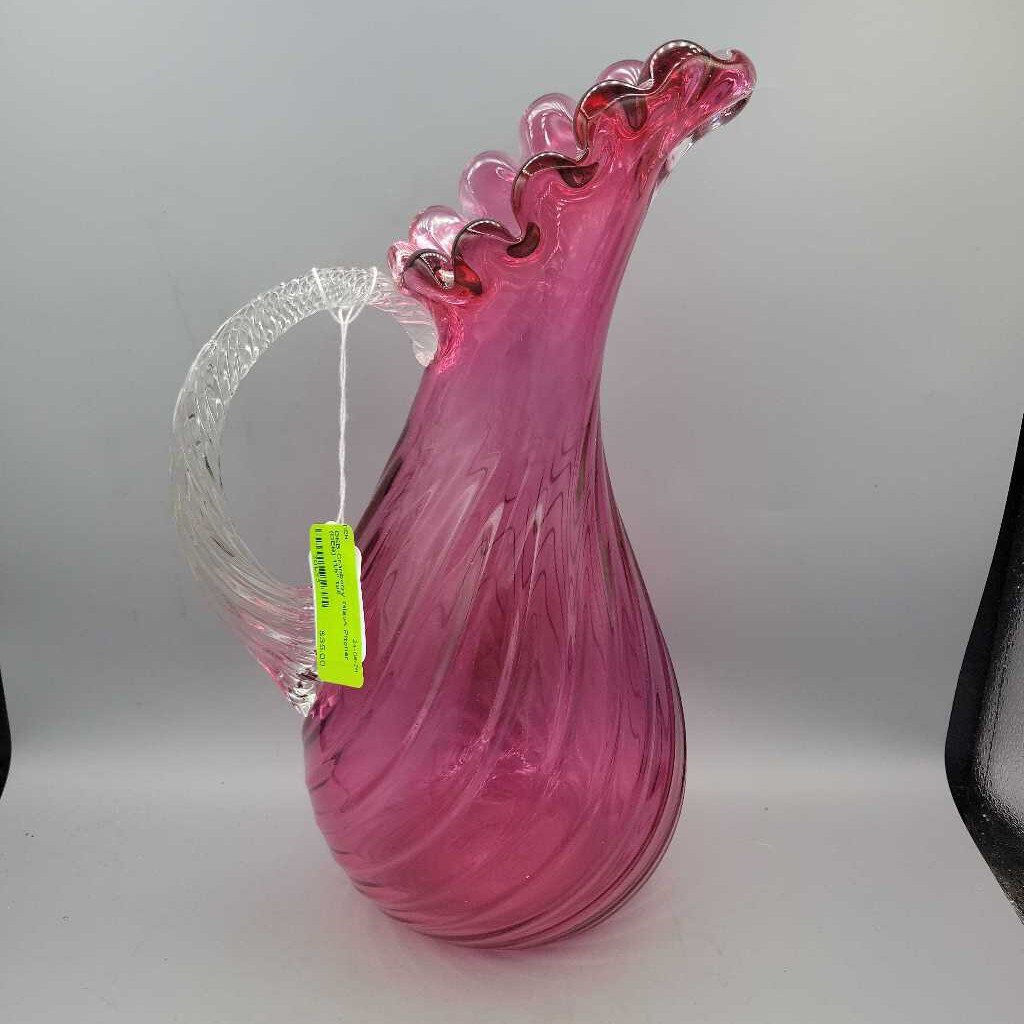 Cranberry Glass Pitcher (DEB)