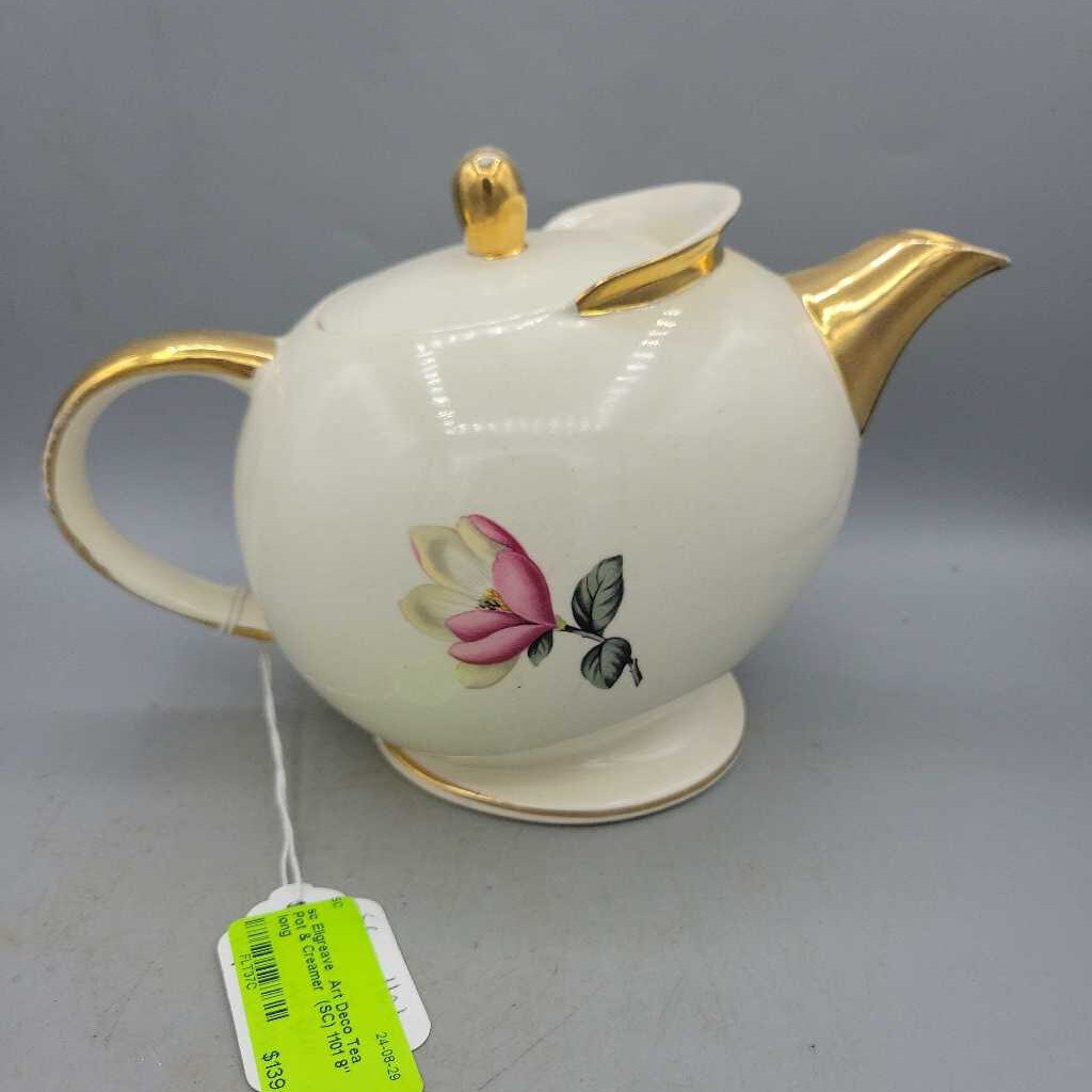 Ellgreave Art Deco Tea Pot & Creamer (SC) 1101