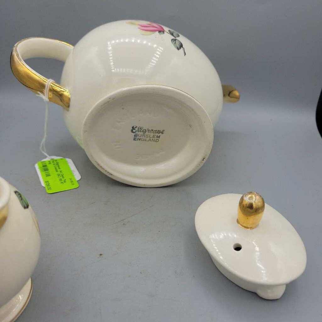 Ellgreave Art Deco Tea Pot & Creamer (SC) 1101