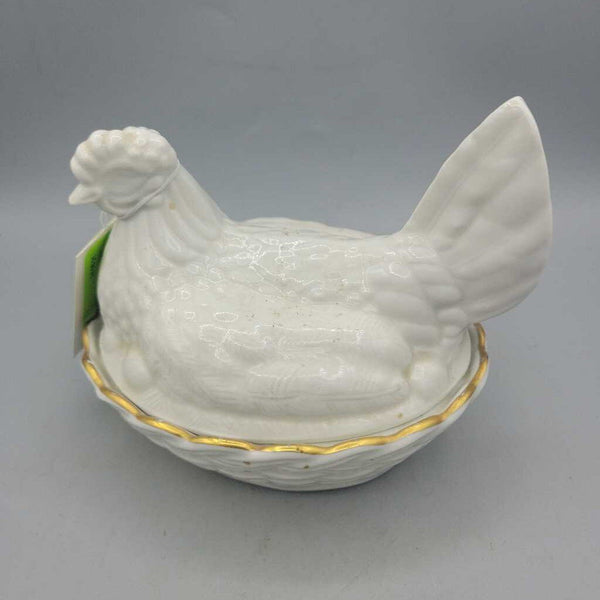 Limoges Porcelain Chicken on Nest (JL)