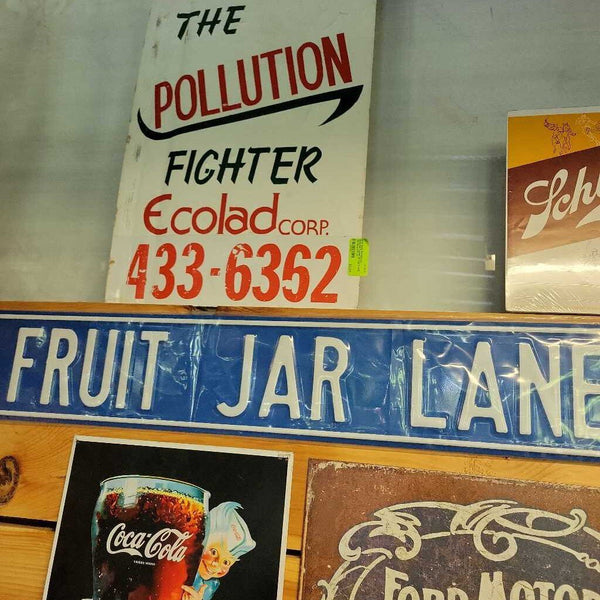 Fruit Jar Lane Heavy Metal Sign (JAS)