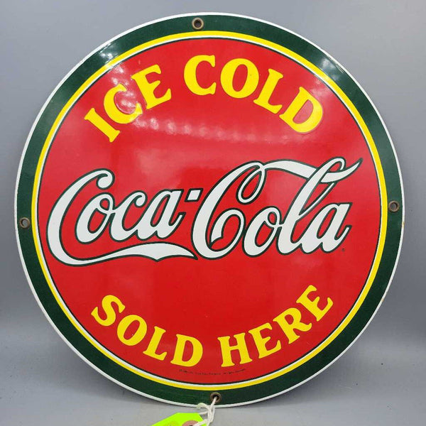 Reproduction Andy Ronney Enamel Coke sign (JAS) Coca cola