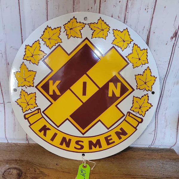 Kinsmen Round Porcelain Sign (JAS)