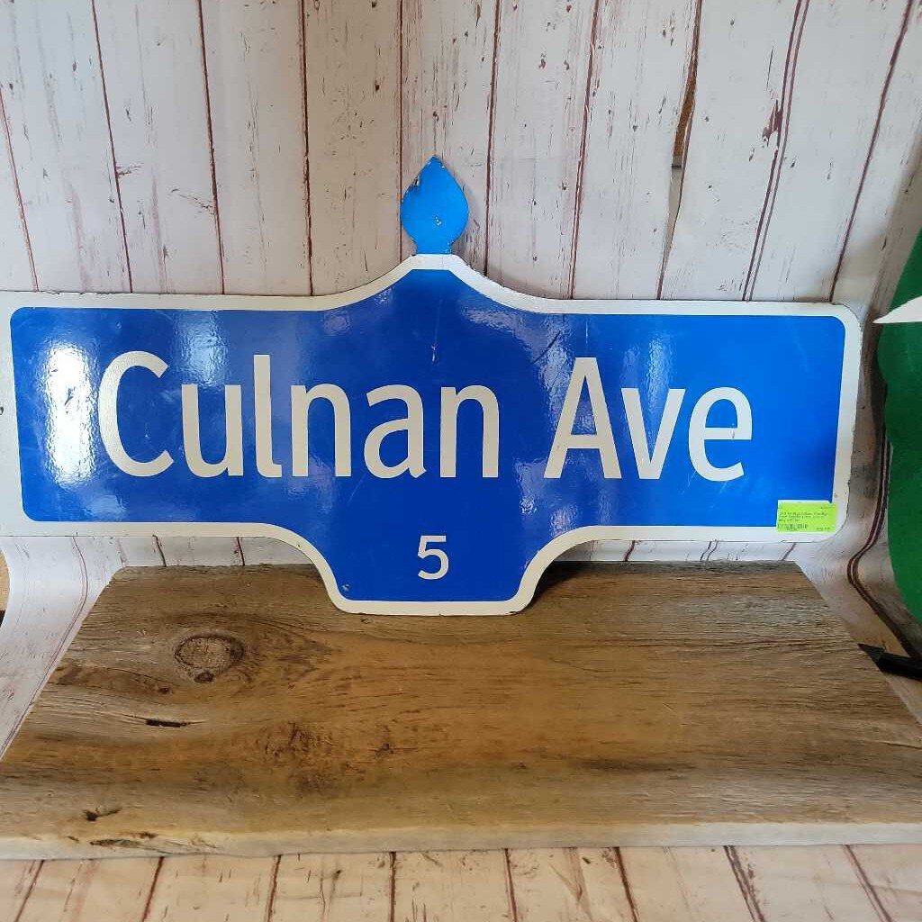 Vintage Culnan Ave Sign From Oakville (JAS)