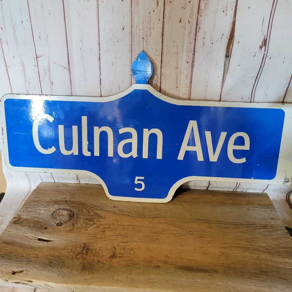 Vintage Culnan Ave Sign From Oakville (JAS)