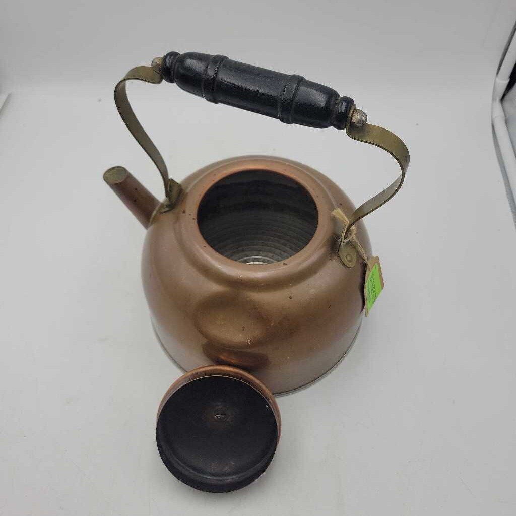 Vintage Copper Kettle w/ Brass & Wood Handle (SAL)