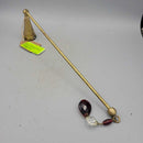 11" Solid Brass Candle Snuffer w/ Faux Jewel Charms (SAL)