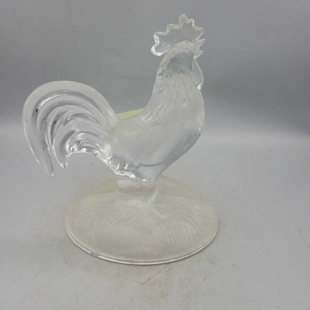 Glass Rooster Candy Dish Lid (DR)