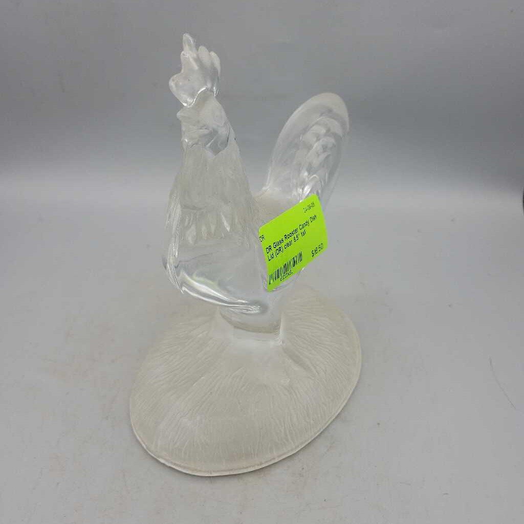 Glass Rooster Candy Dish Lid (DR)