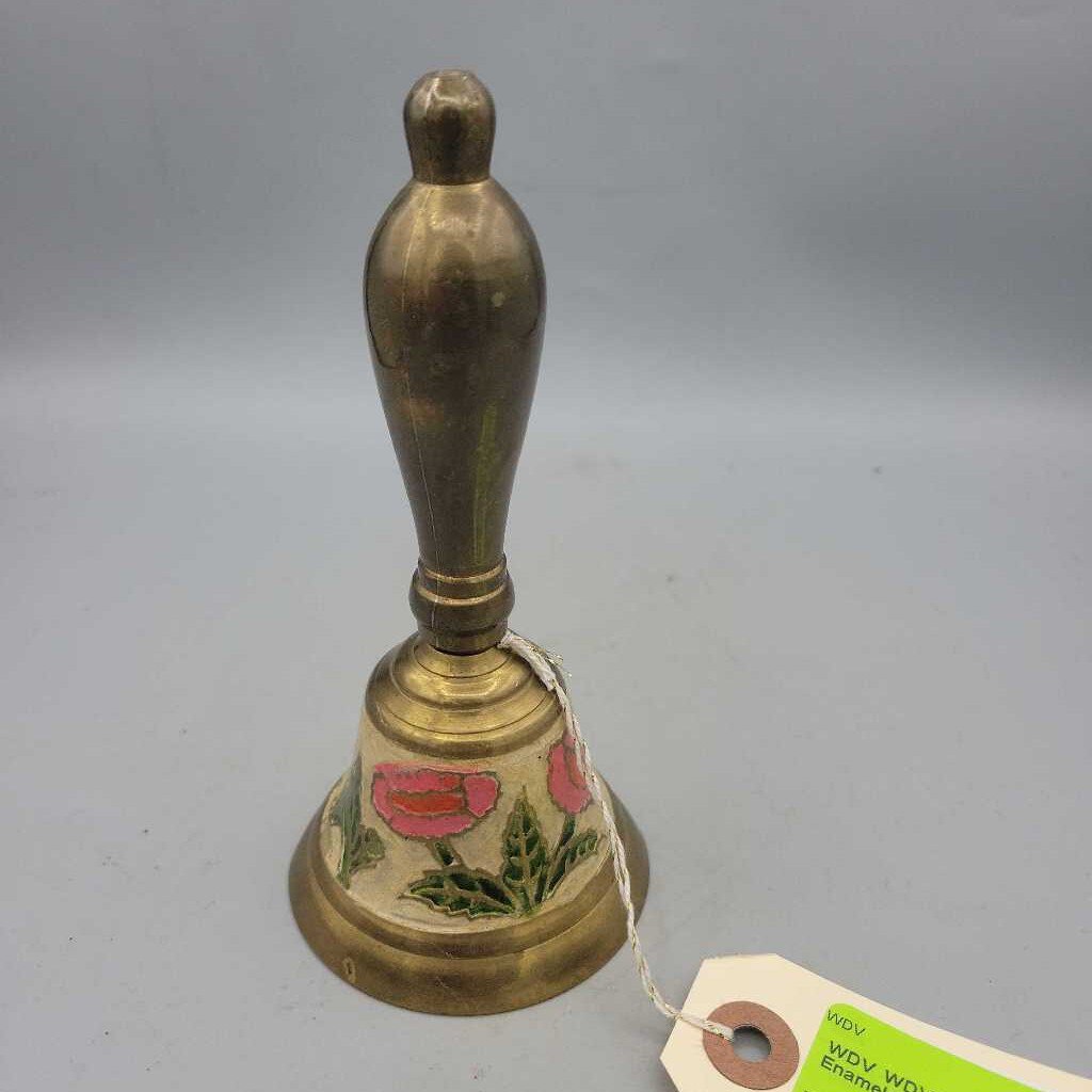 WDV1529 Brass Floral Enameled Bell {R}