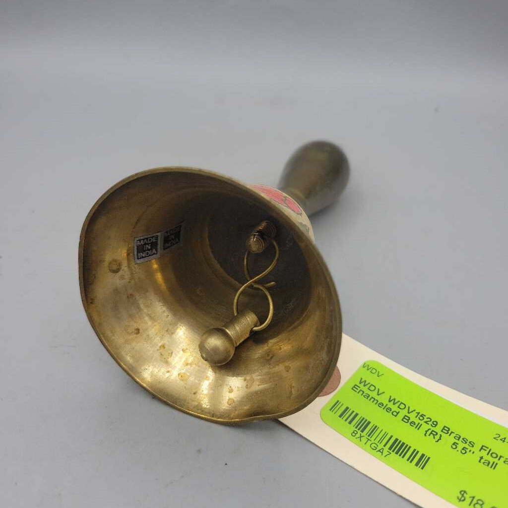 WDV1529 Brass Floral Enameled Bell {R}