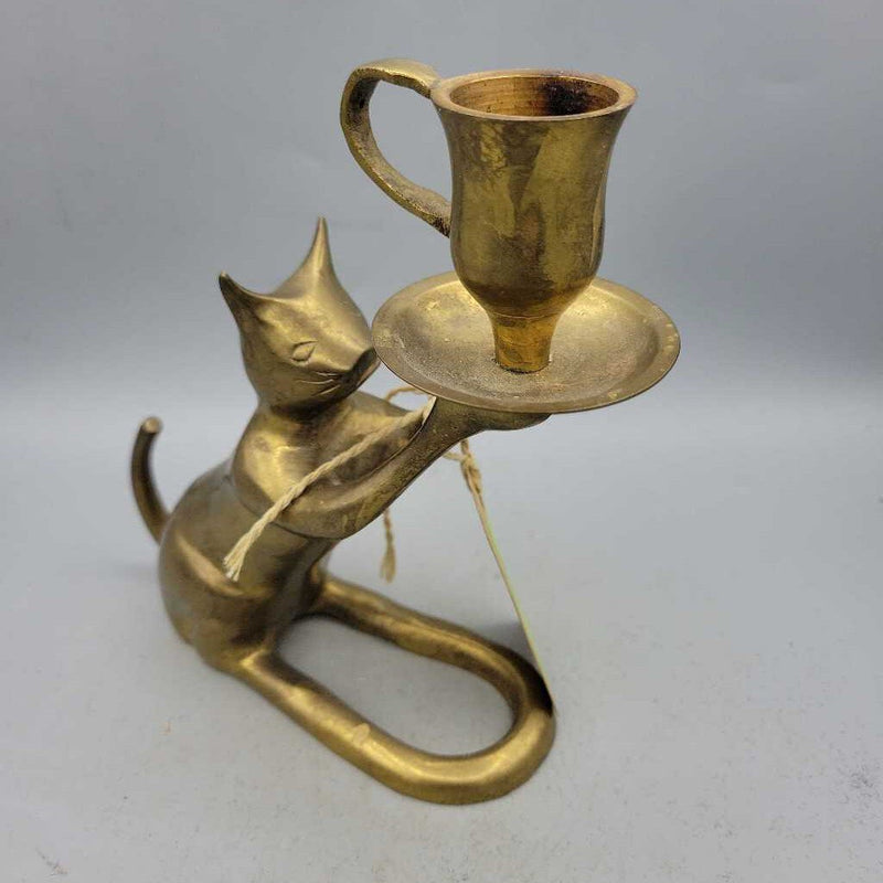 Brass Cat Candle Holder (CM0506)