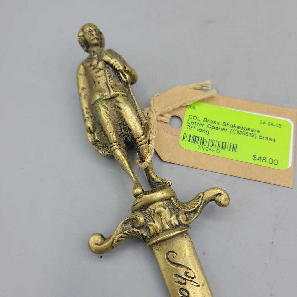 Brass Shakespeare Letter Opener (CM0512)