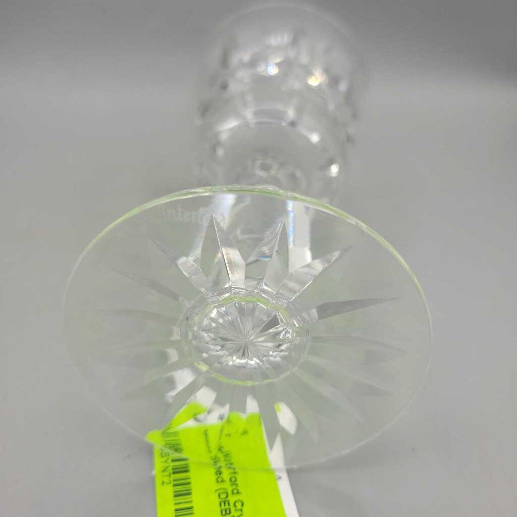 Waterford Crystal Wine Glass Signed (DEB)