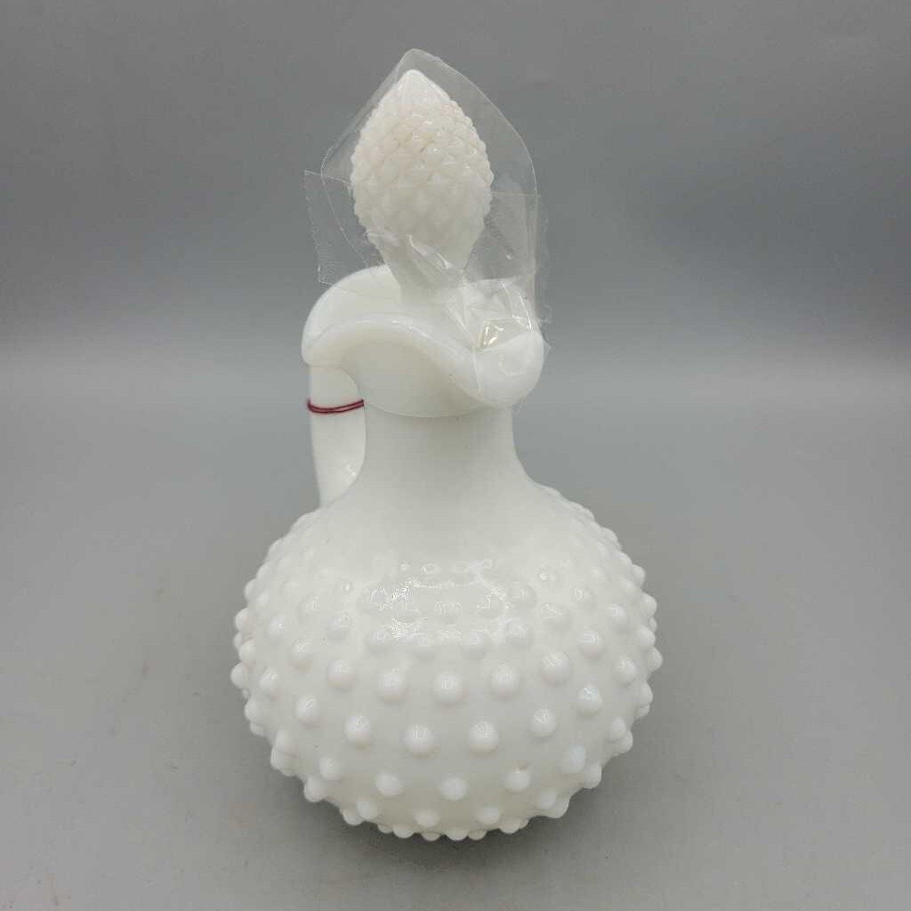 Milk Glass Hobnail Vinegar Cruet (RHA)