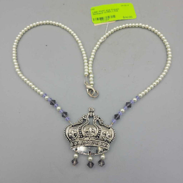 Pearl and Crown Necklace (LIND) L722