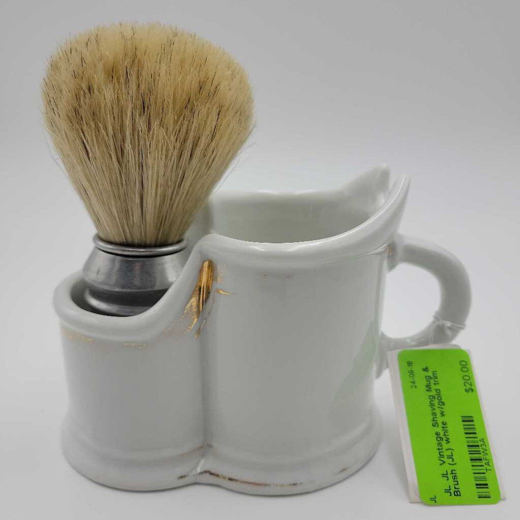 JL Vintage Shaving Mug & Brush (JL)