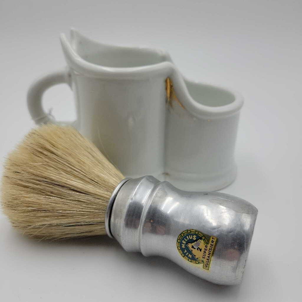 JL Vintage Shaving Mug & Brush (JL)