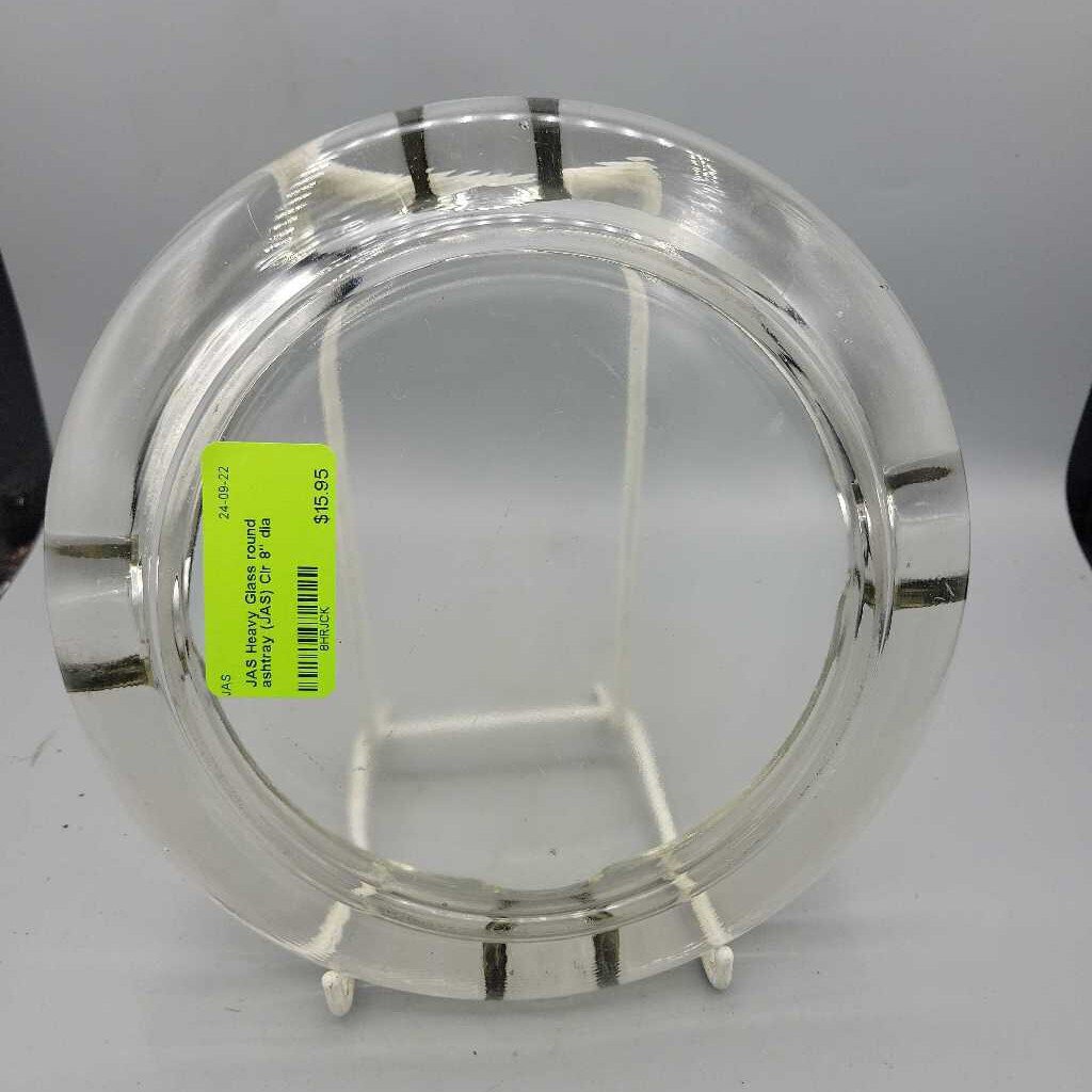 Heavy Glass round ashtray (JAS)