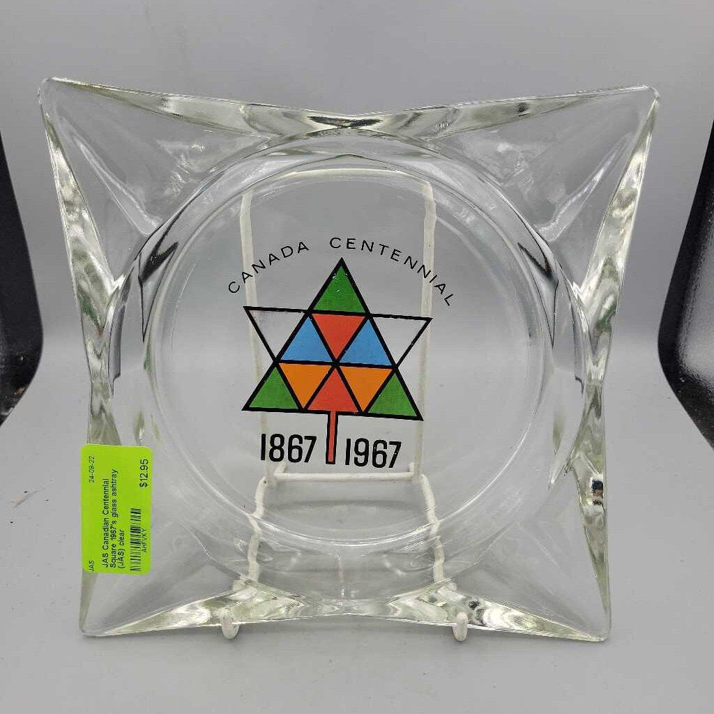 Canadian Centennial Square 1967's glass ashtray (JAS)