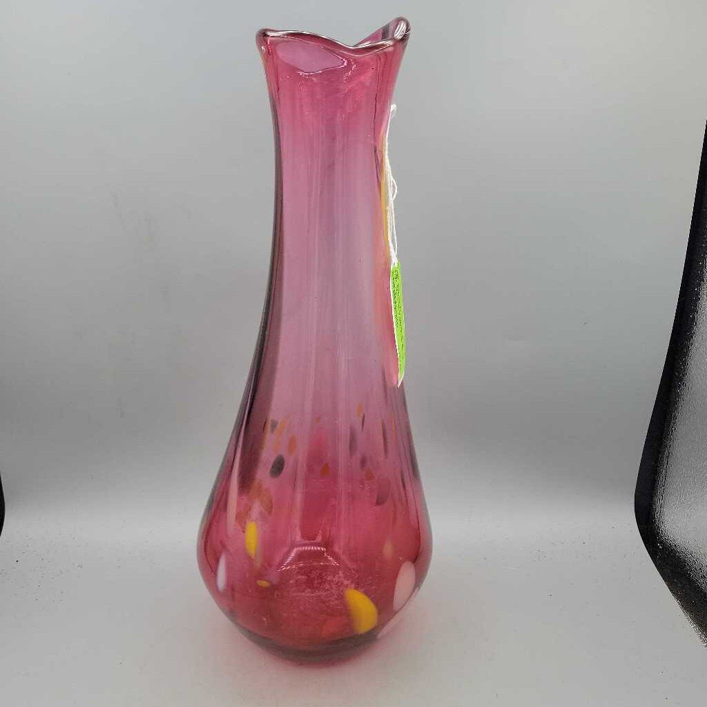 Signed Art Glass Vase Angelo Rossi (DEB)