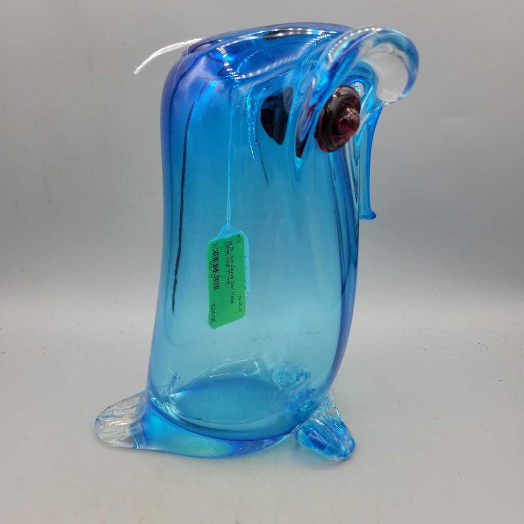 Art Glass Owl Vase (DEB)