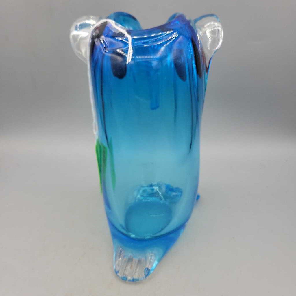 Art Glass Owl Vase (DEB)