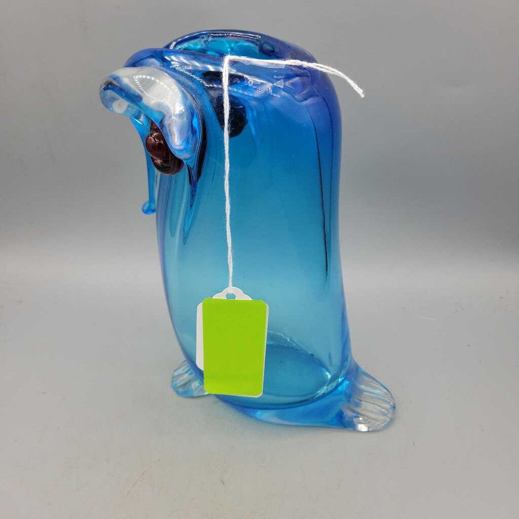 Art Glass Owl Vase (DEB)