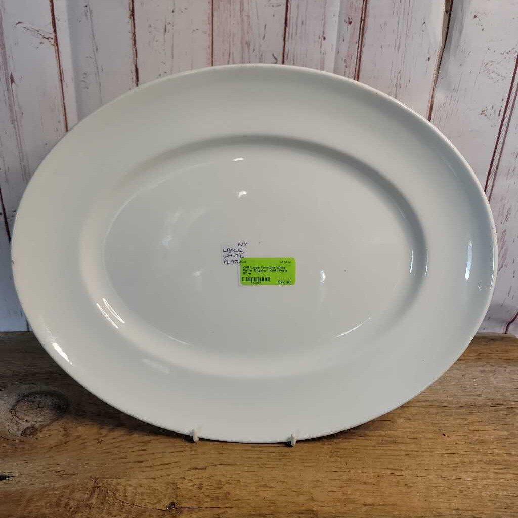 Large Ironstone White Platter England (KAR)