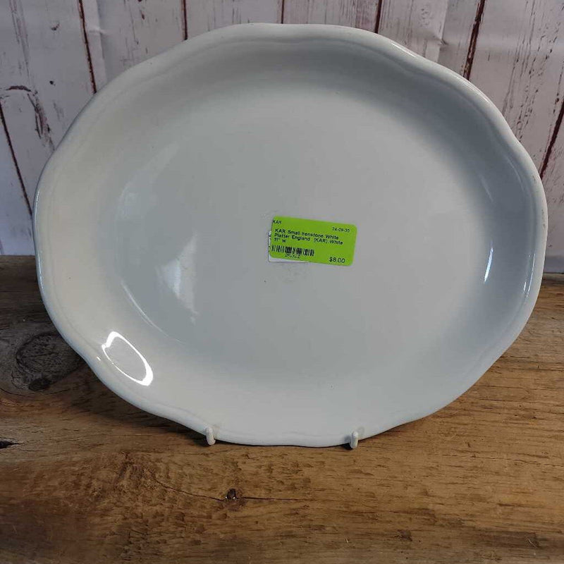 Small Ironstone White Platter England (KAR)