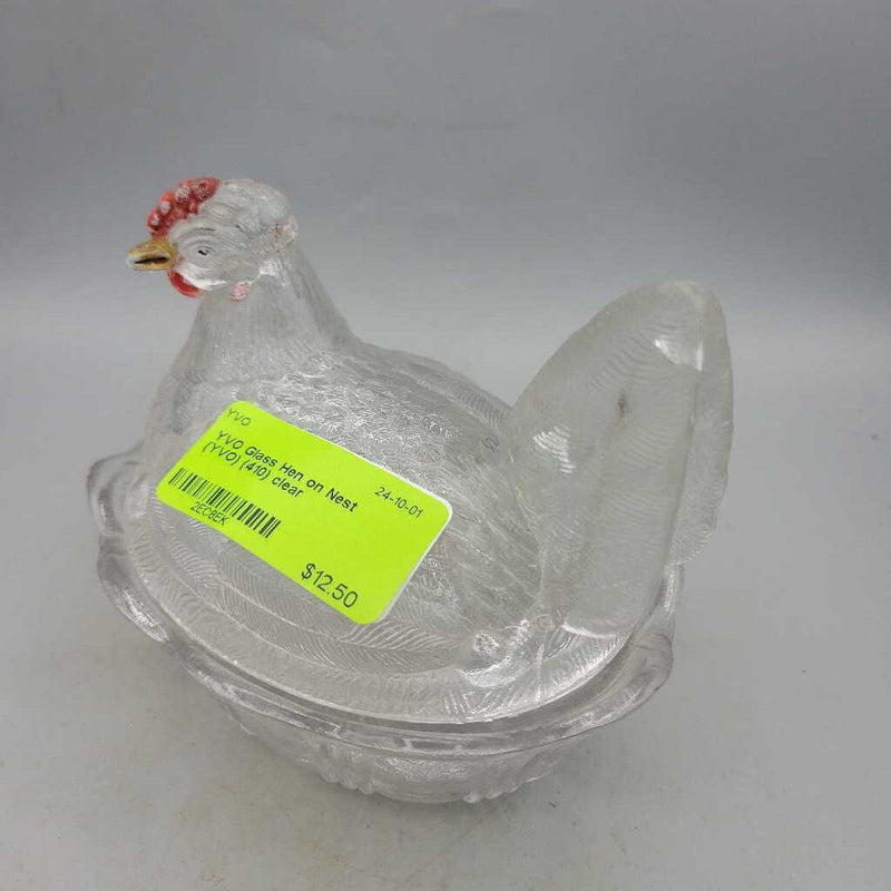 Glass Hen on Nest (YVO) (410)