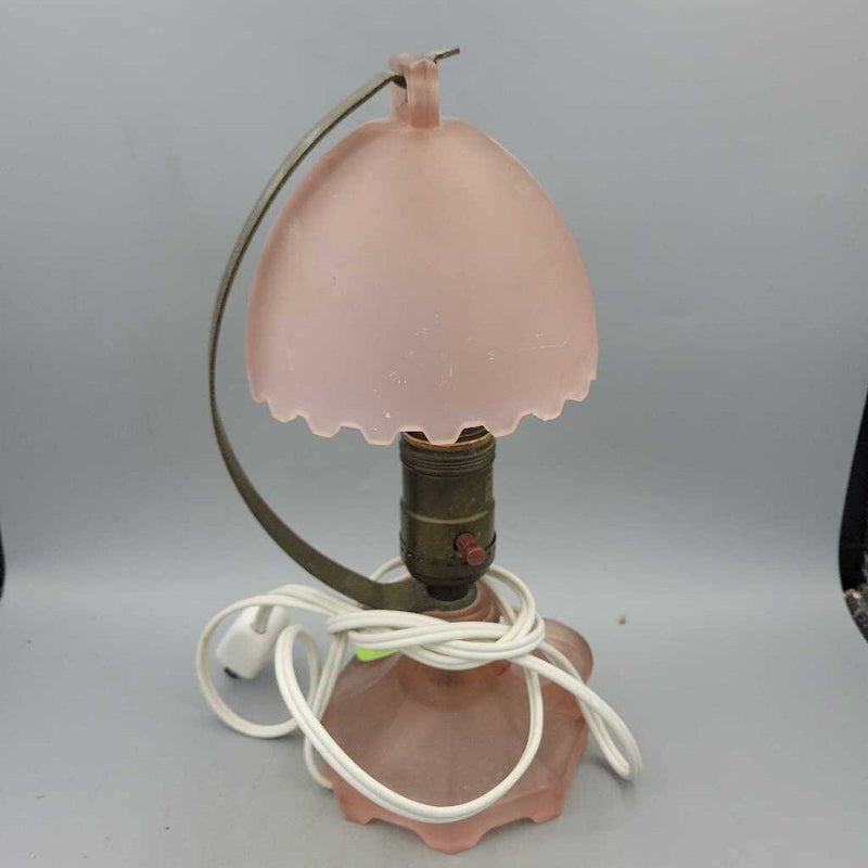 Vintage Glass Boudier Lamp Satin Glass (YVO) (410)