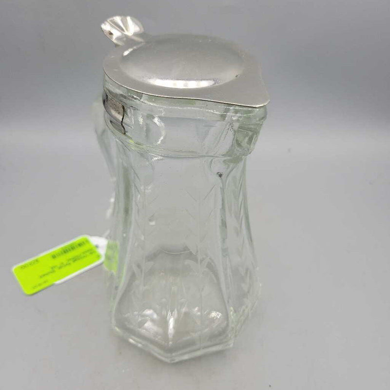 Vintage Syrup Etched Glass Pitcher 3251 (DS)