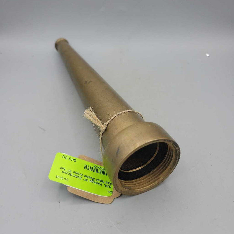 Vintage 10" Solid Brass Fire Hose Nozzle