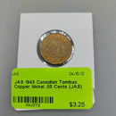 1943 Canadian Tombac Copper Nickel .05 Cents (JAS)