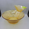 Federal Glass Sun Gold Amber Chip and Dip Server (RHA)