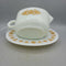 Pyrex Butterfly Gold Gravy Boat and plate (RHA)